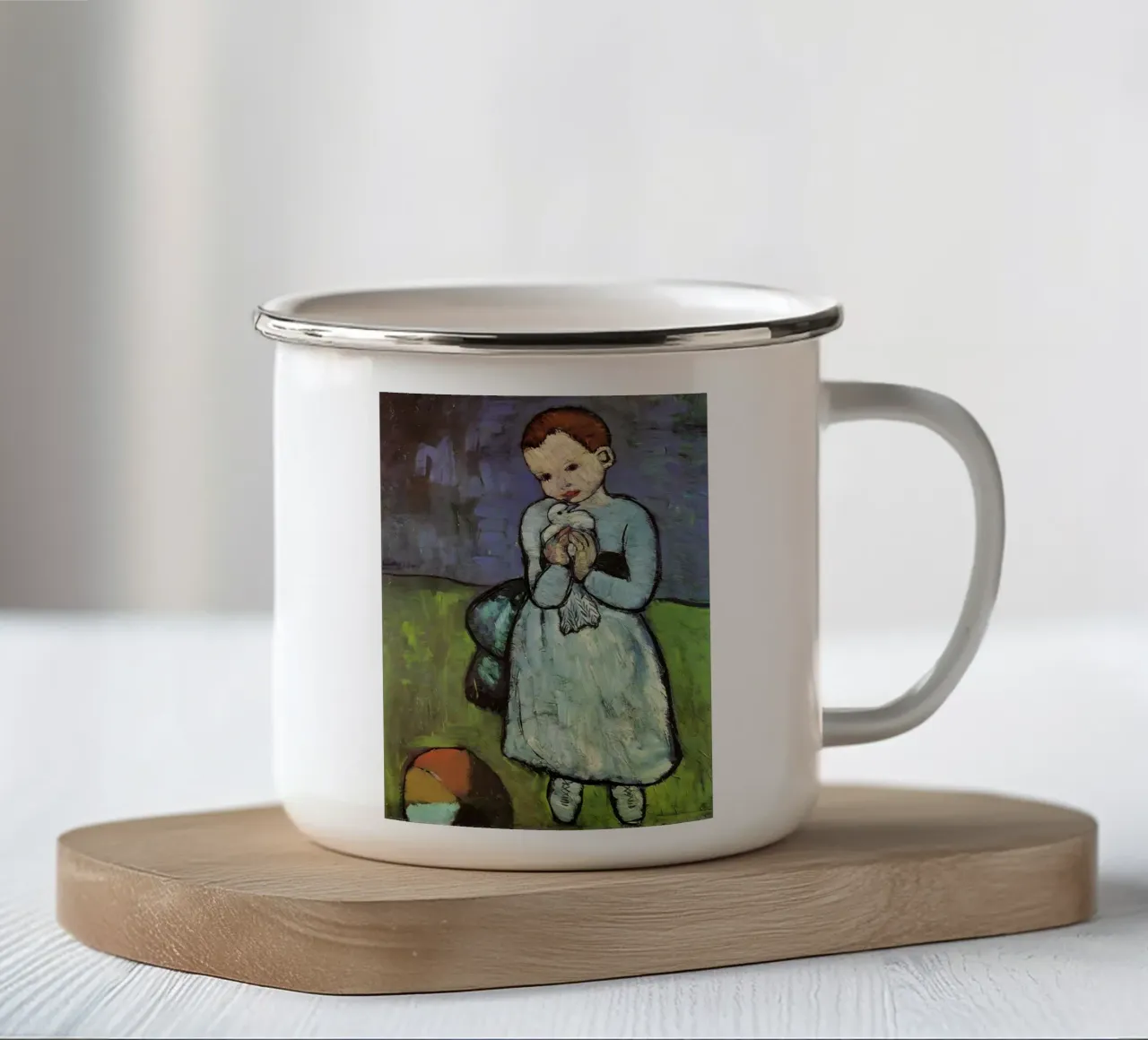 Pablo Picasso - Bambino con colomba tazza in smalto da kaitlinparkershop