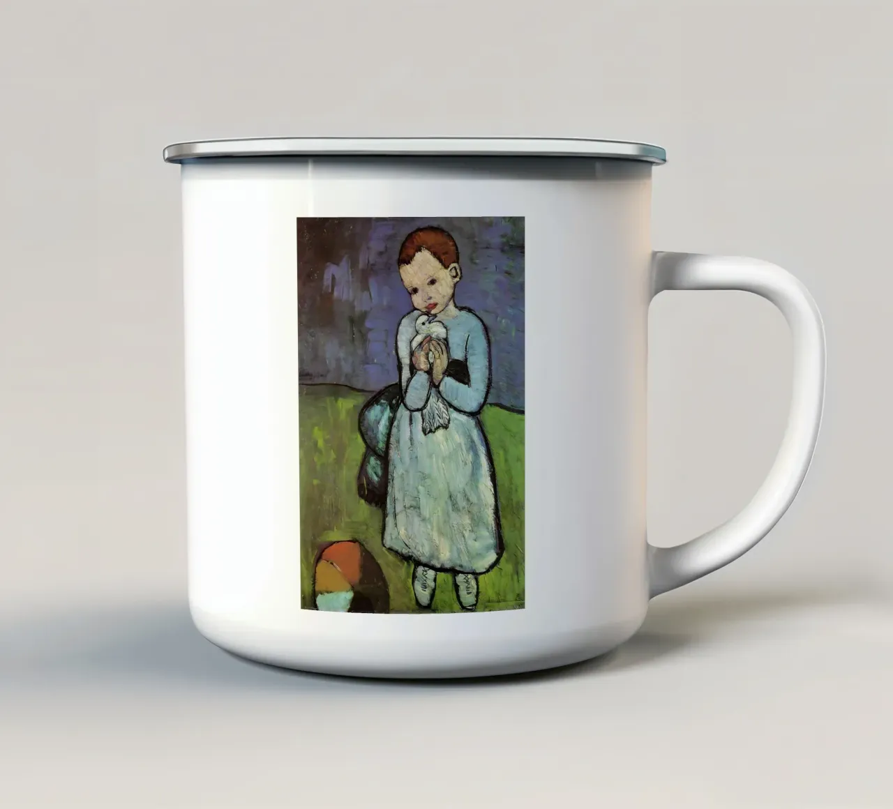 Pablo Picasso - Bambino con colomba tazza in smalto da kaitlinparkershop