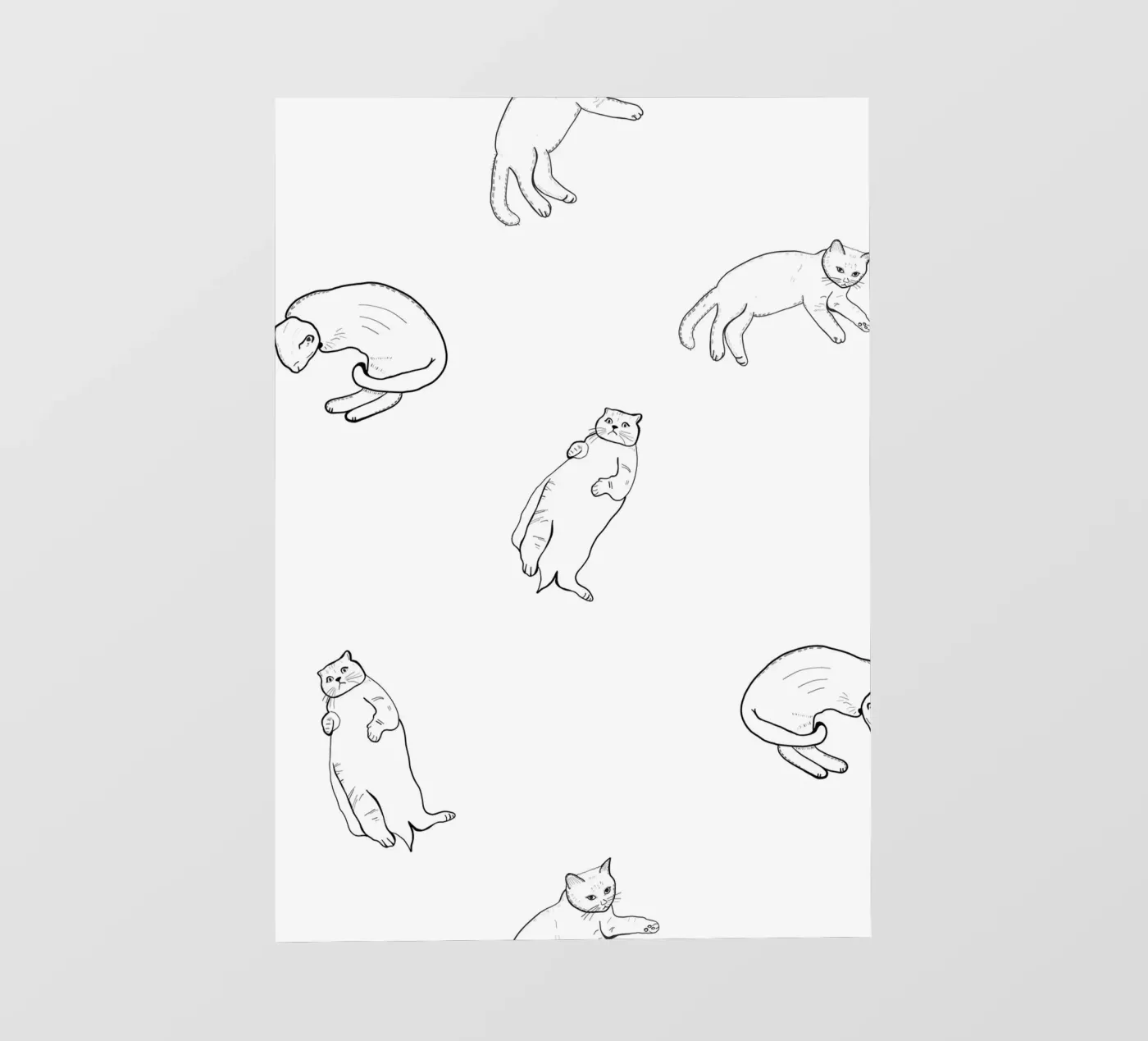 Seamless cat pattern pellicola backlit da gulsengunel