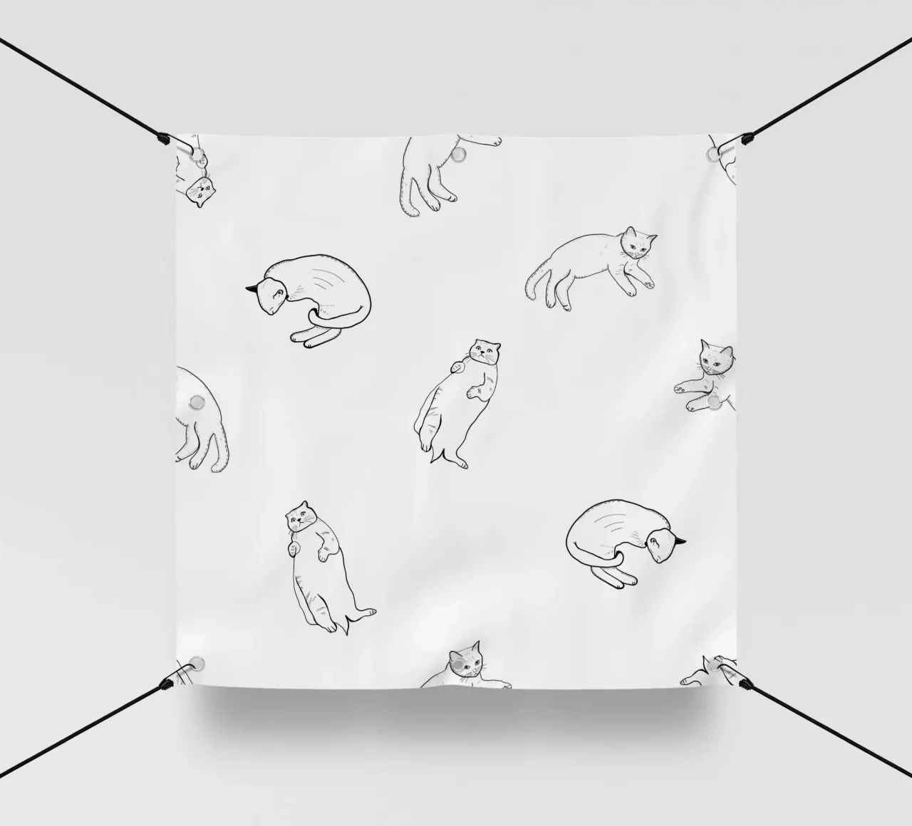 Modello di gatto senza cuciture telo in pvc da gulsengunel