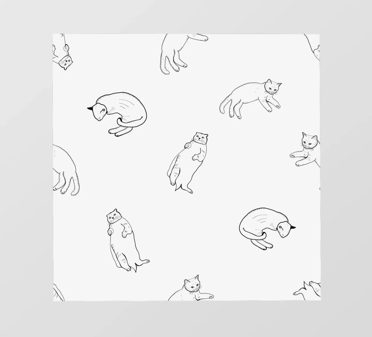 Modello di gatto senza cuciture telo in pvc da gulsengunel
