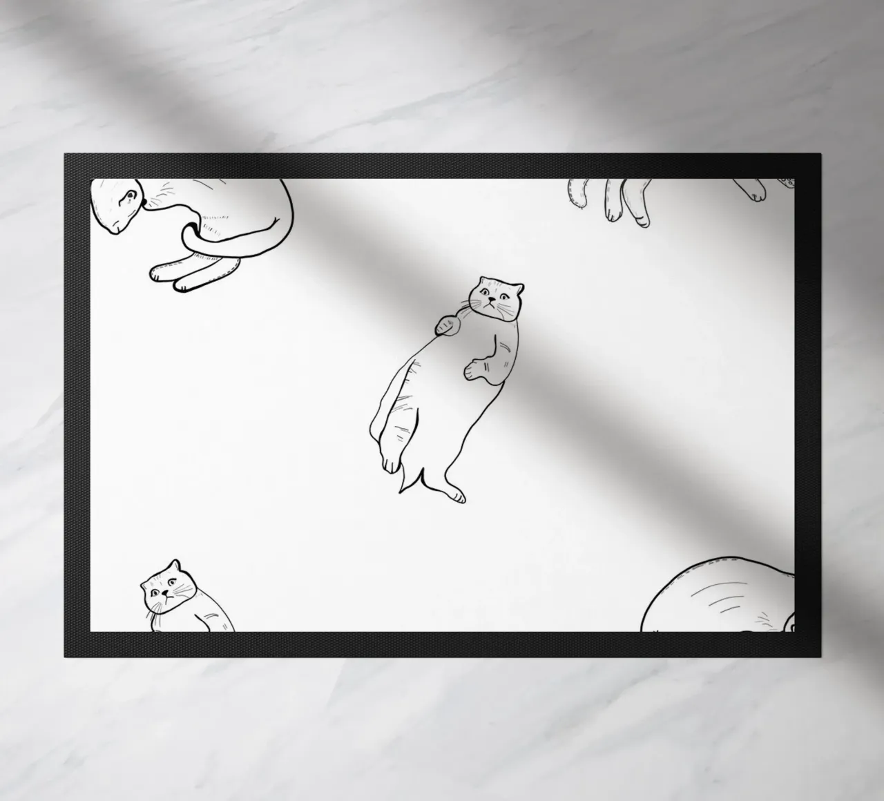 Seamless cat pattern doormat by gulsengunel