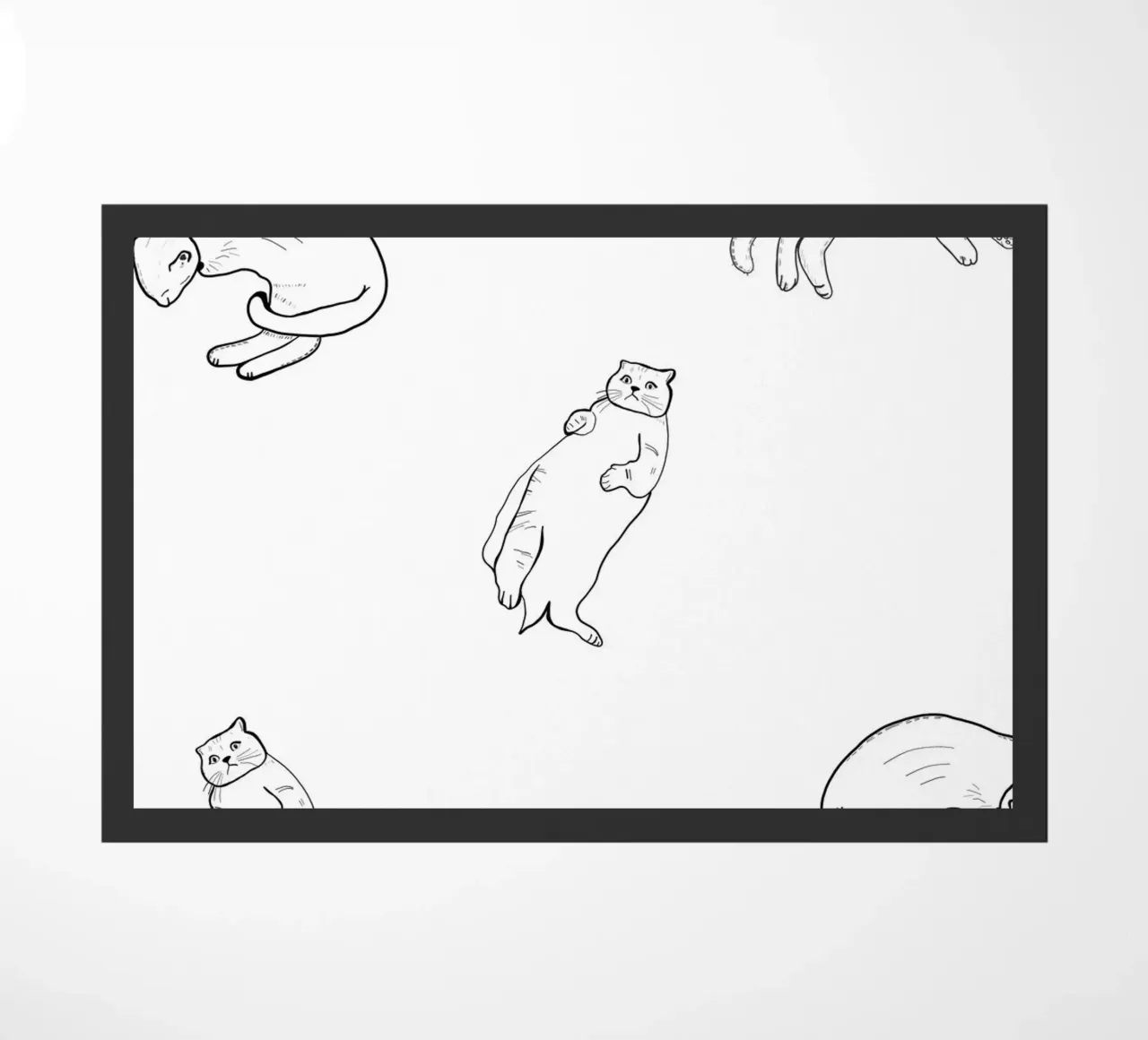 Seamless cat pattern doormat by gulsengunel