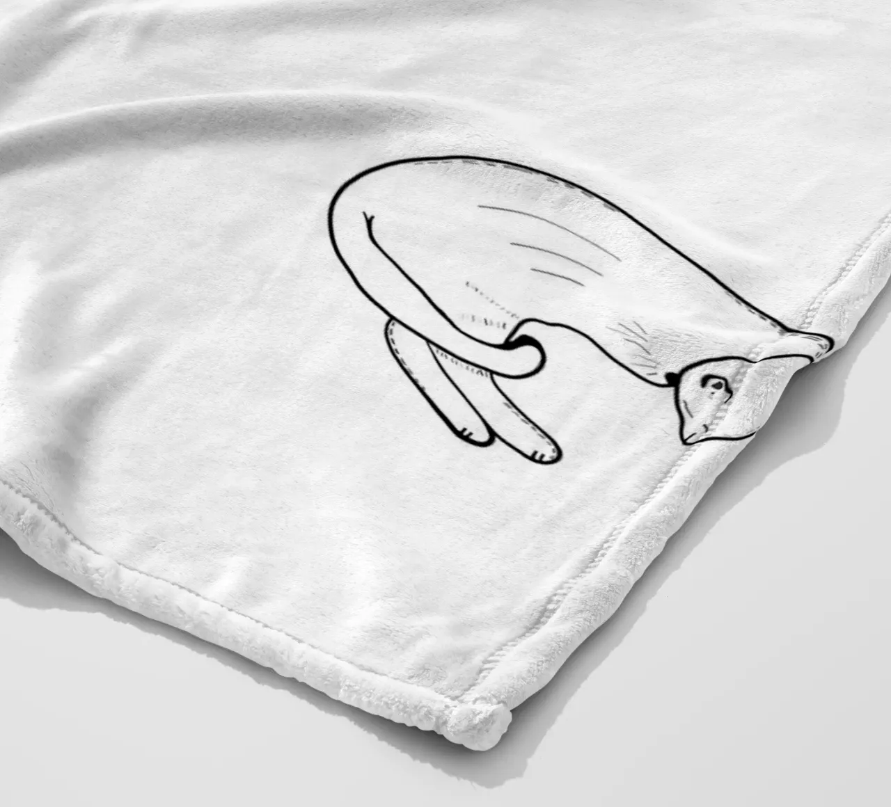 Modello di gatto senza cuciture coperta in pile da gulsengunel