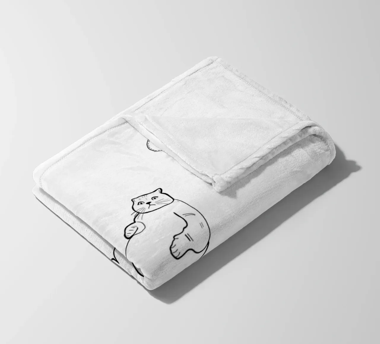 Naadloos kattenpatroon fleecedeken van gulsengunel