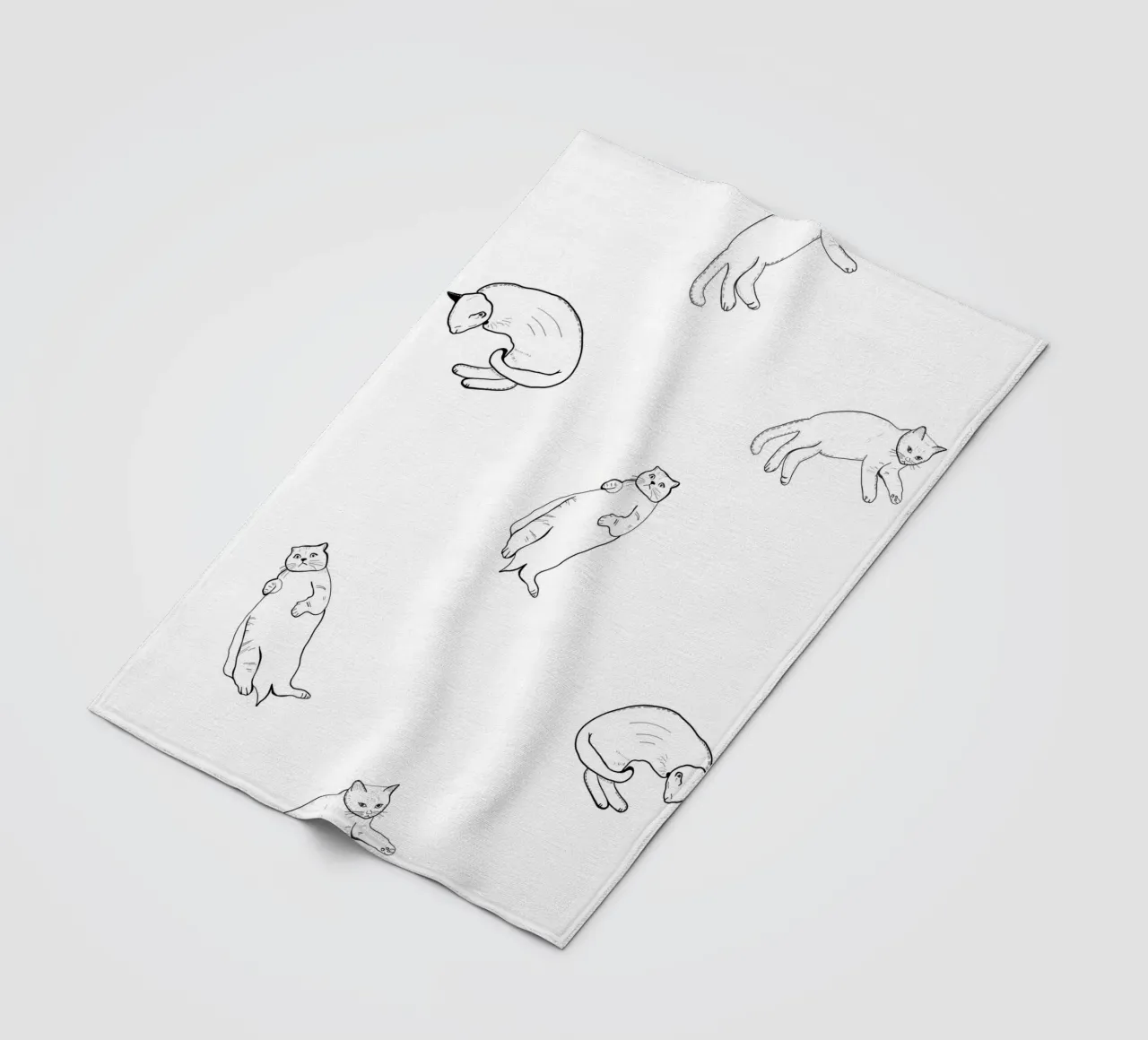 Modello di gatto senza cuciture coperta in pile da gulsengunel