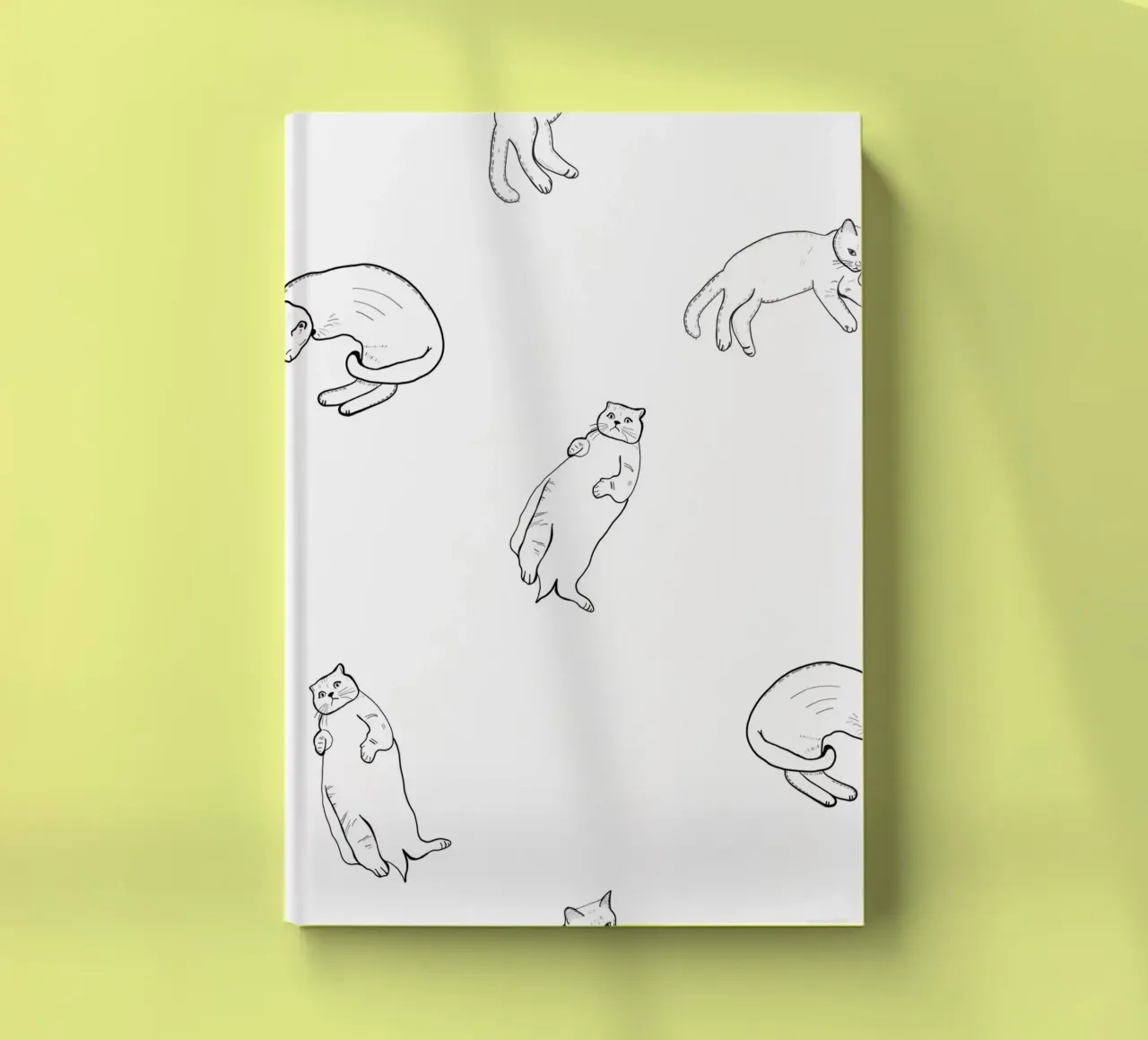 Seamless cat pattern notebook by gulsengunel