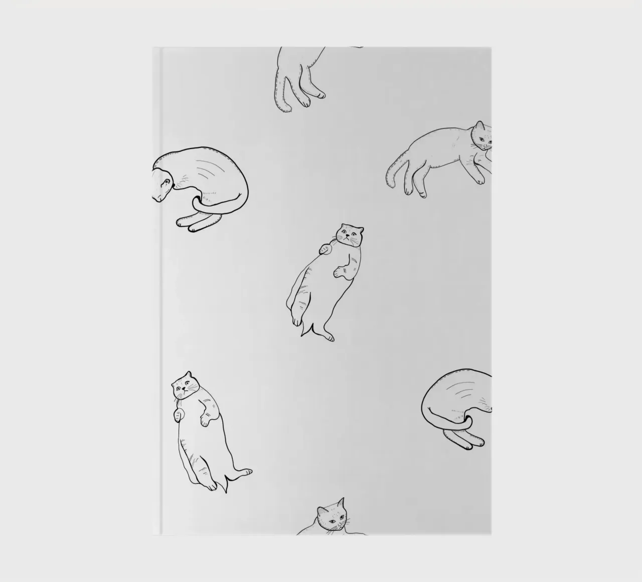 Seamless cat pattern notebook by gulsengunel