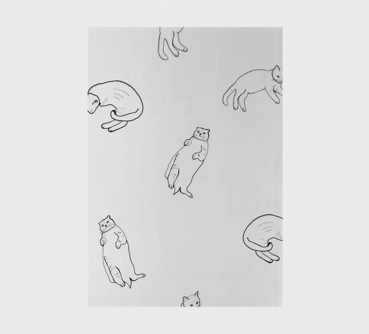 Seamless cat pattern notebook by gulsengunel