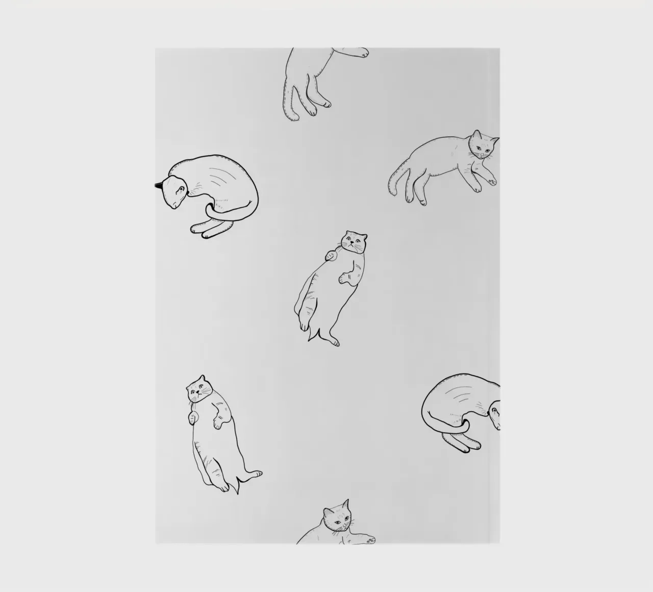 Seamless cat pattern notebook by gulsengunel