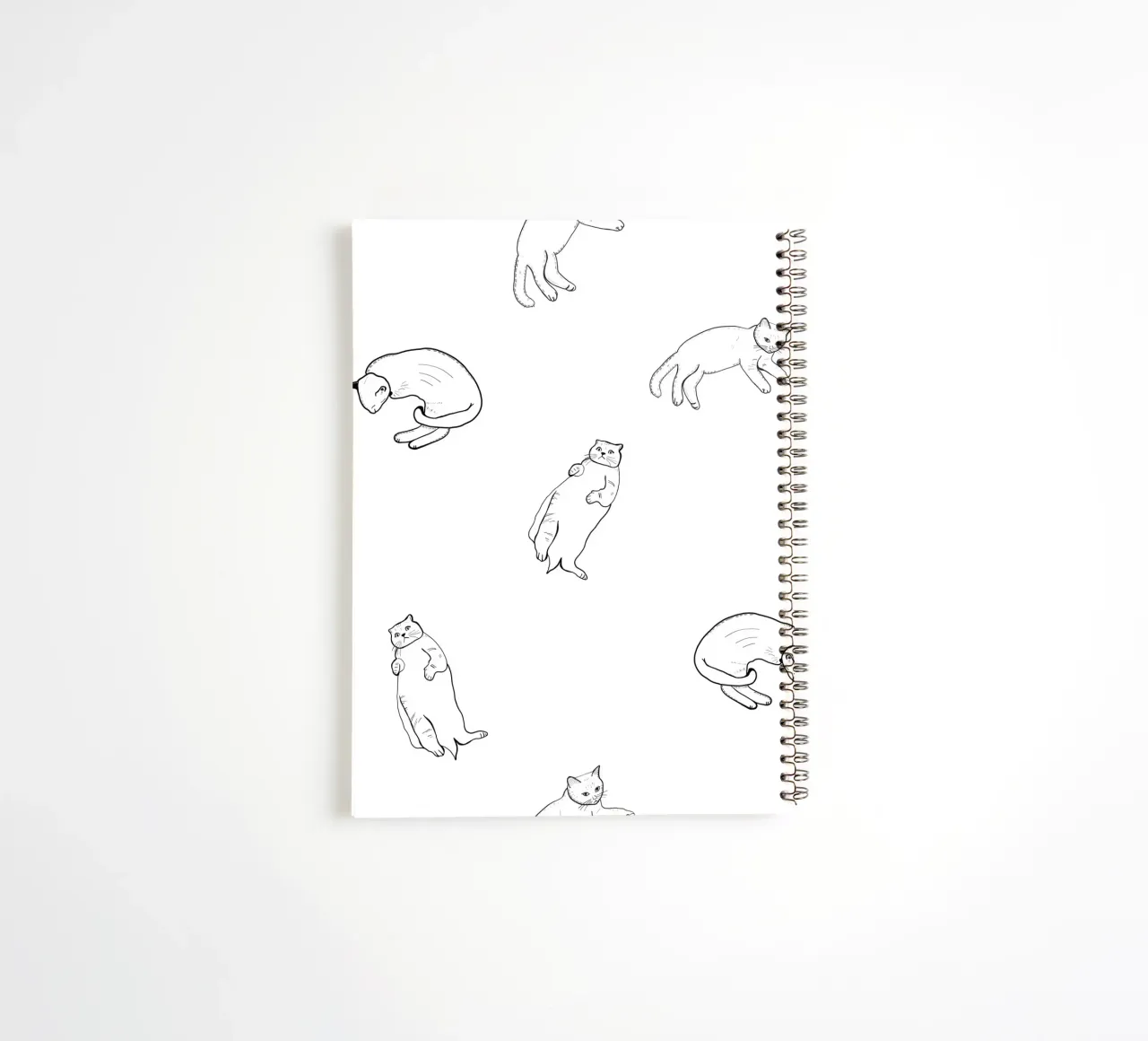Seamless cat pattern spiral notebook by gulsengunel
