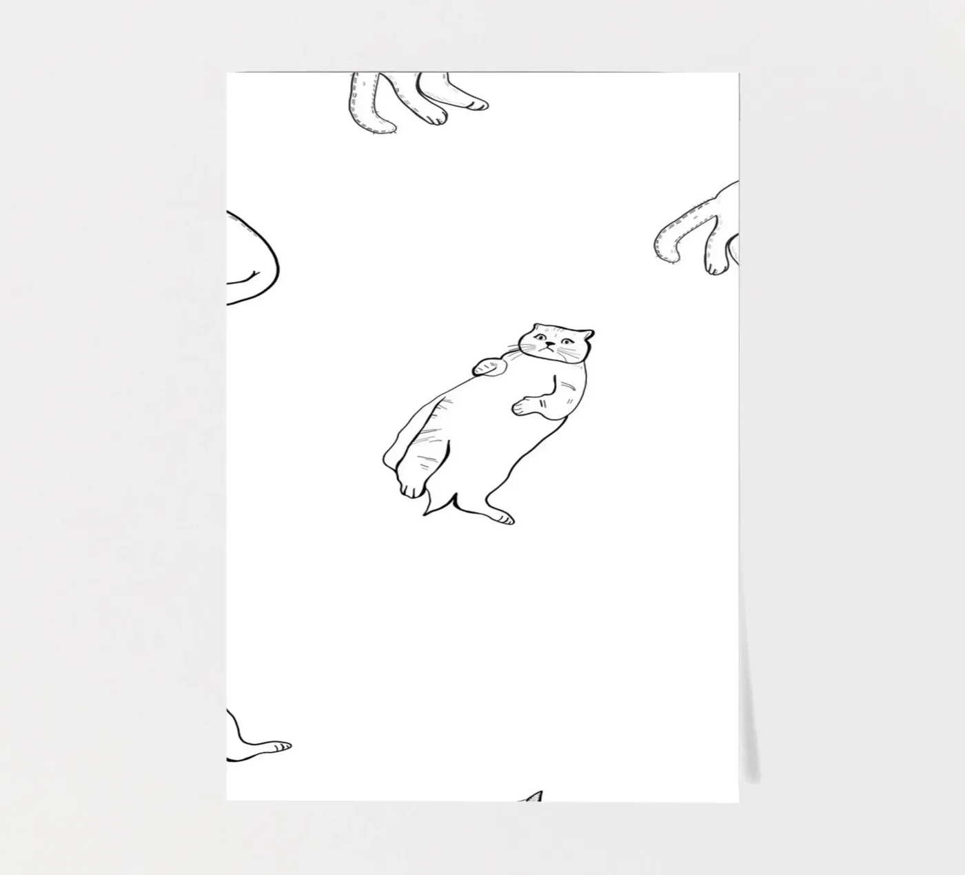 Seamless cat pattern sticker sheet by gulsengunel