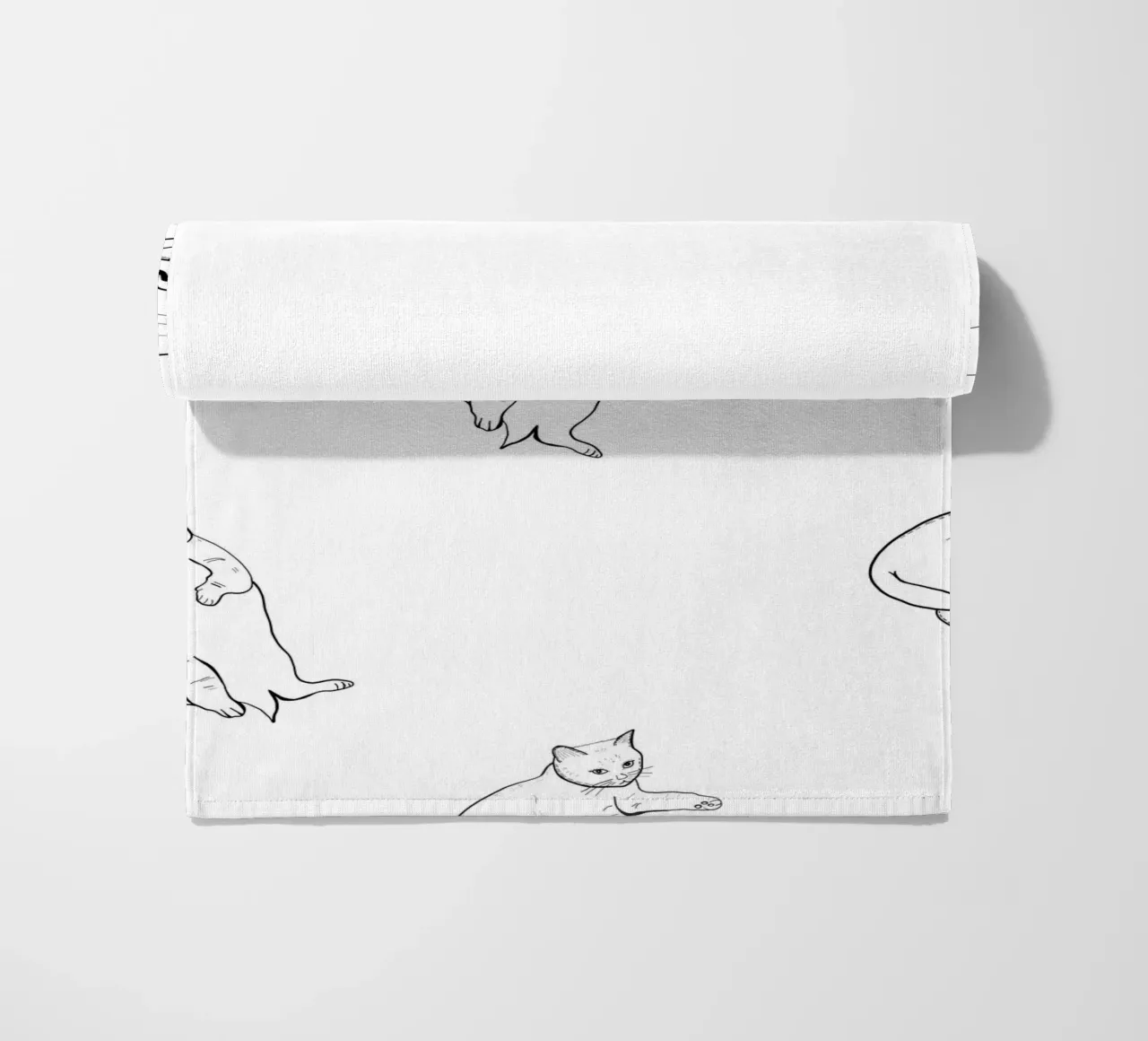 Modello di gatto senza cuciture telo mare da gulsengunel
