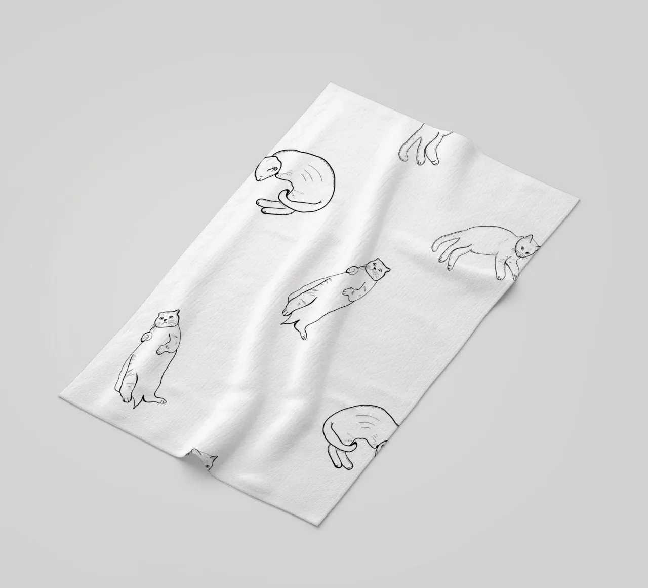 Seamless cat pattern telo mare da gulsengunel