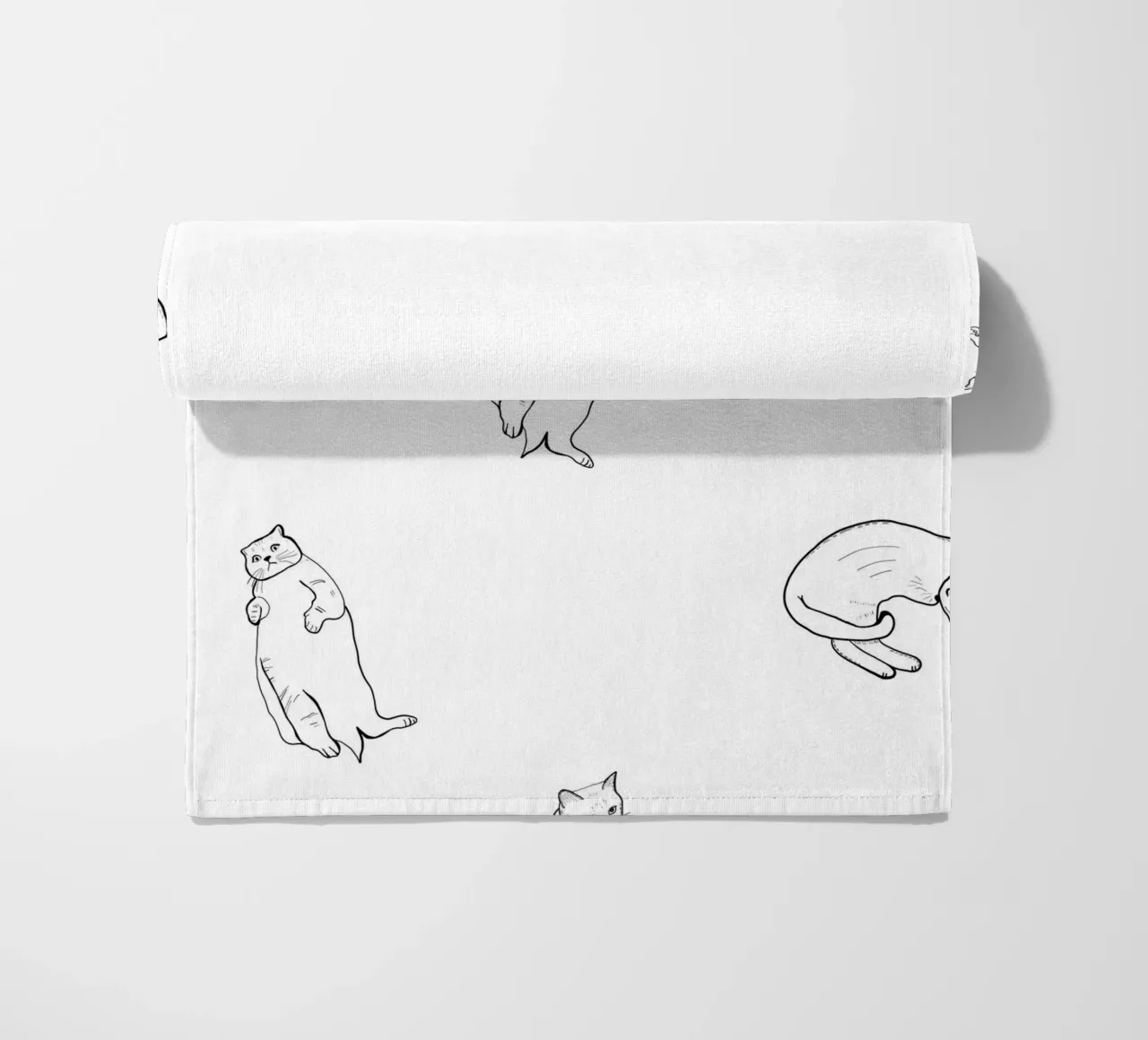 Seamless cat pattern telo mare da gulsengunel