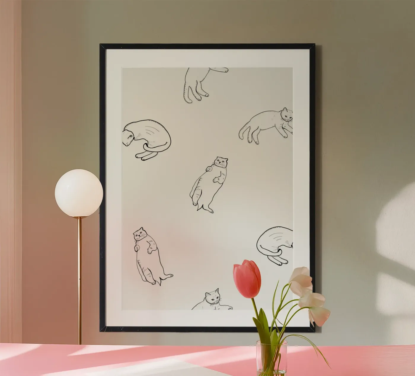 Modello di gatto senza cuciture poster da gulsengunel