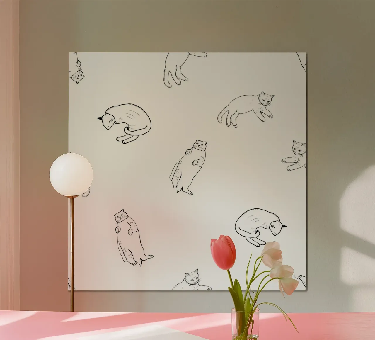 Seamless cat pattern hahnemühle by gulsengunel