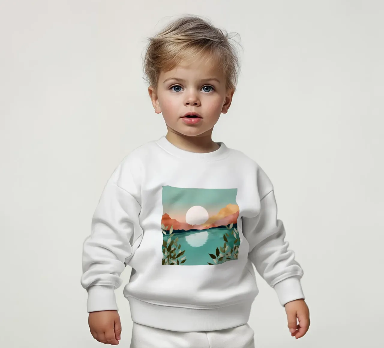 Pastel Dawn - A Lake at First Light felpa neonato da Dune