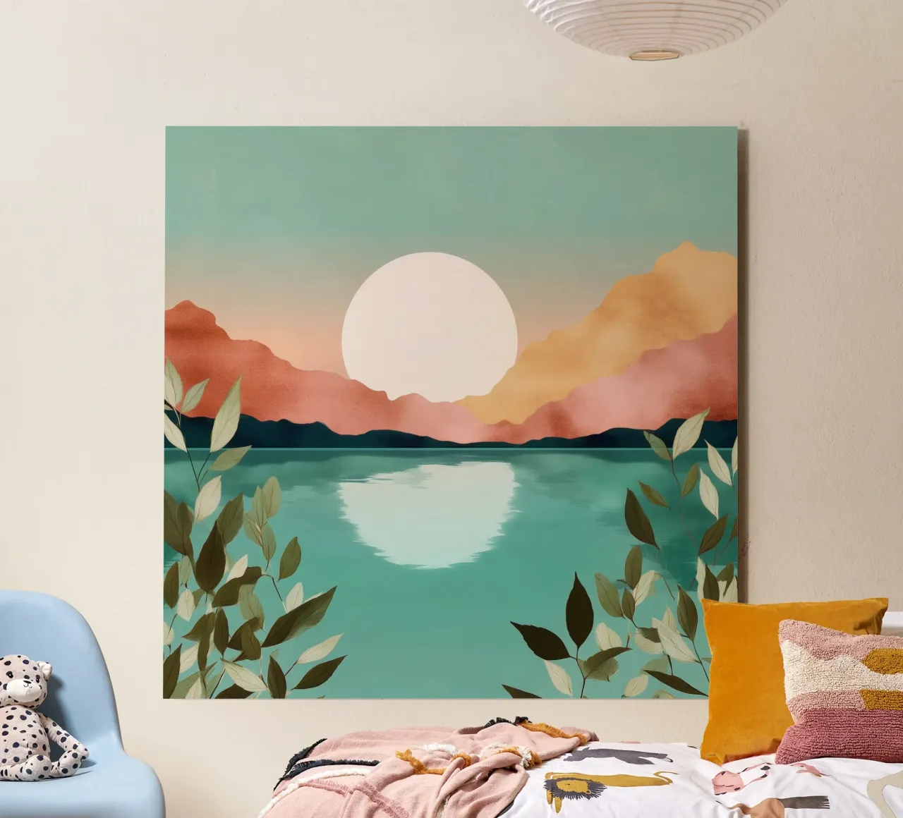 Pastel Dawn - A Lake at First Light alluminio dibond da Dune