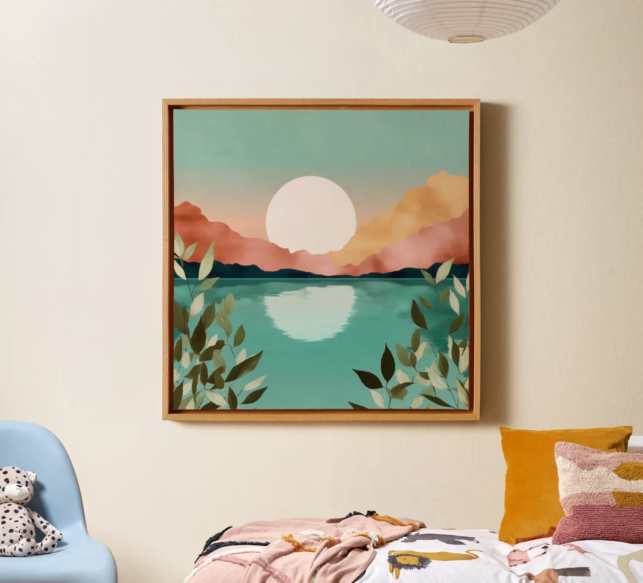 Pastel Dawn - A Lake at First Light canvas by Dune