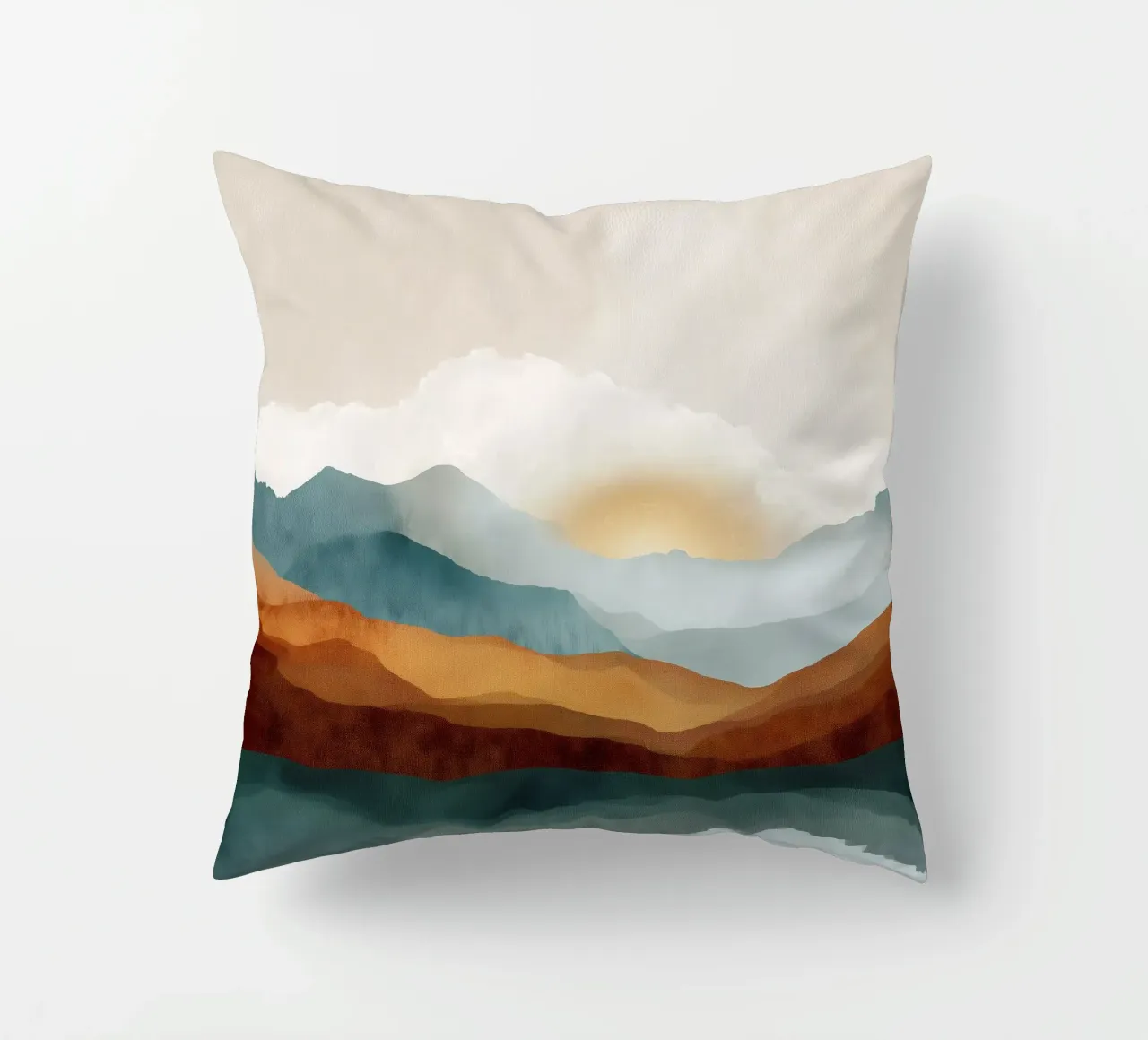 Whispers of Dawn - A Lake Among the Peaks cuscino da Dune