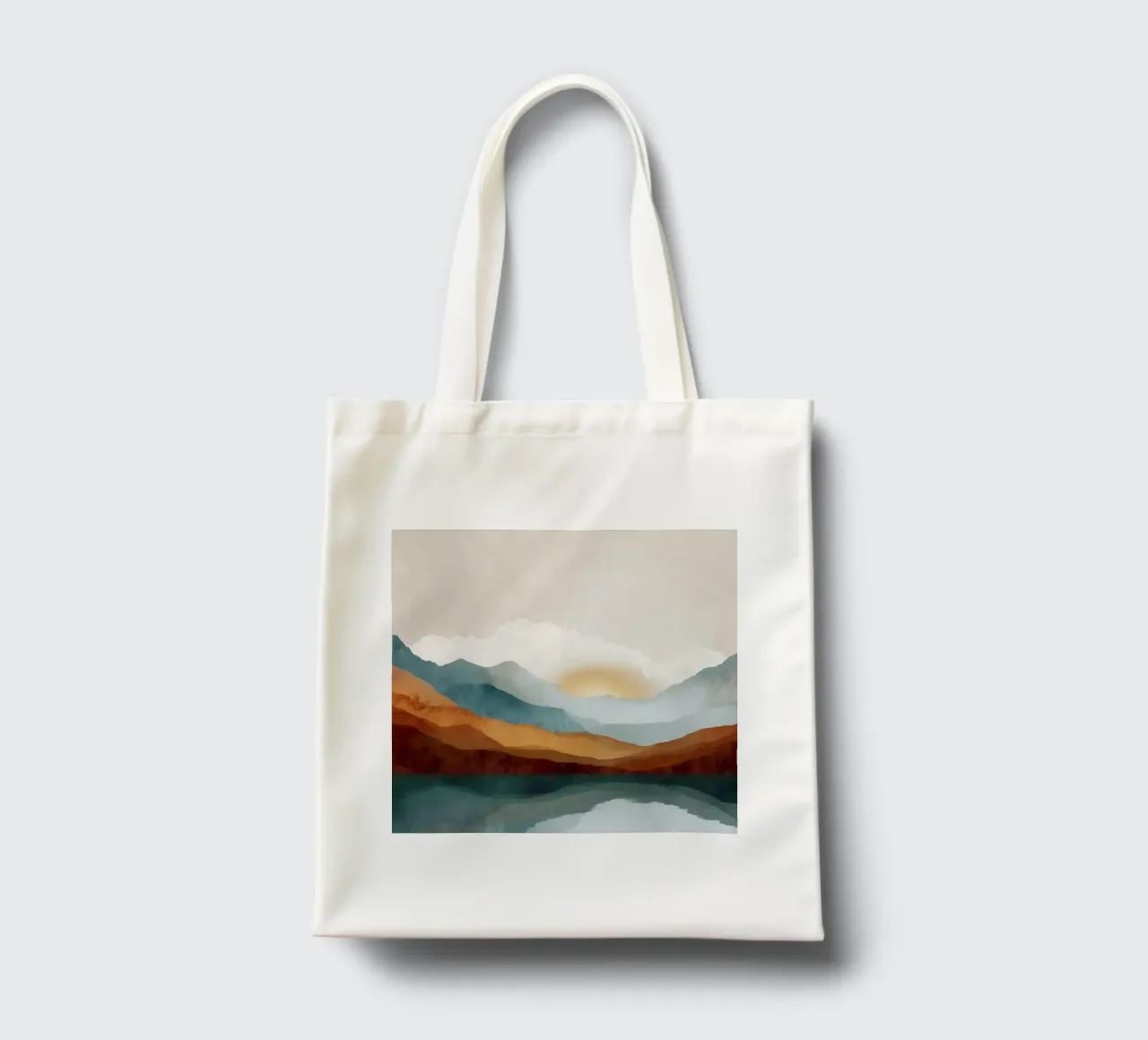 Whispers of Dawn - A Lake Among the Peaks borsa in juta da Dune