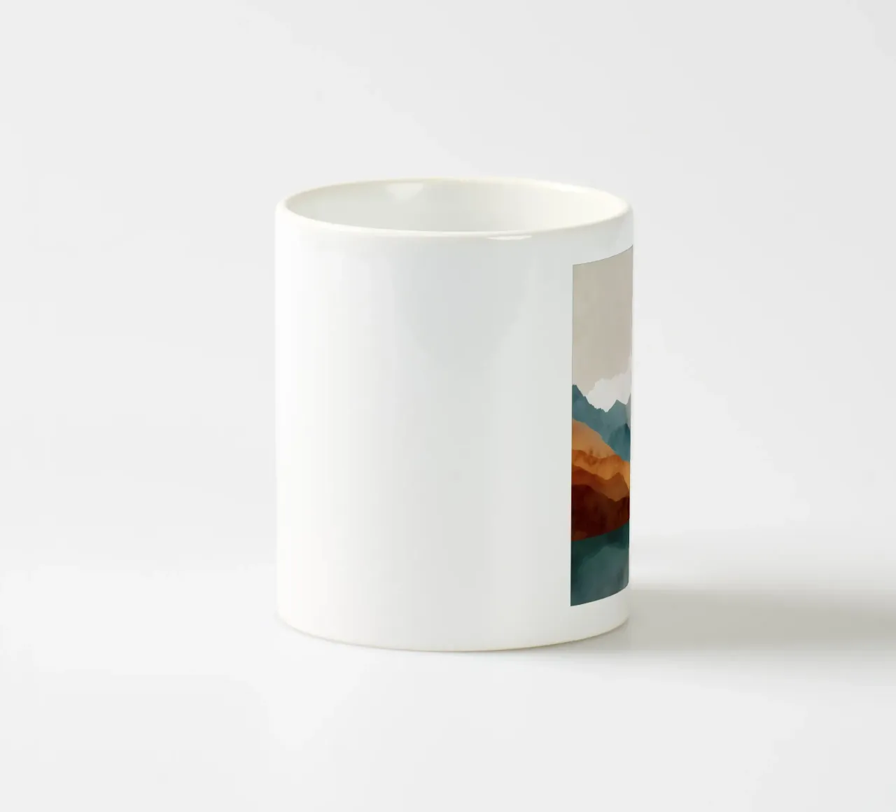 Whispers of Dawn - A Lake Among the Peaks tazza in ceramica da Dune