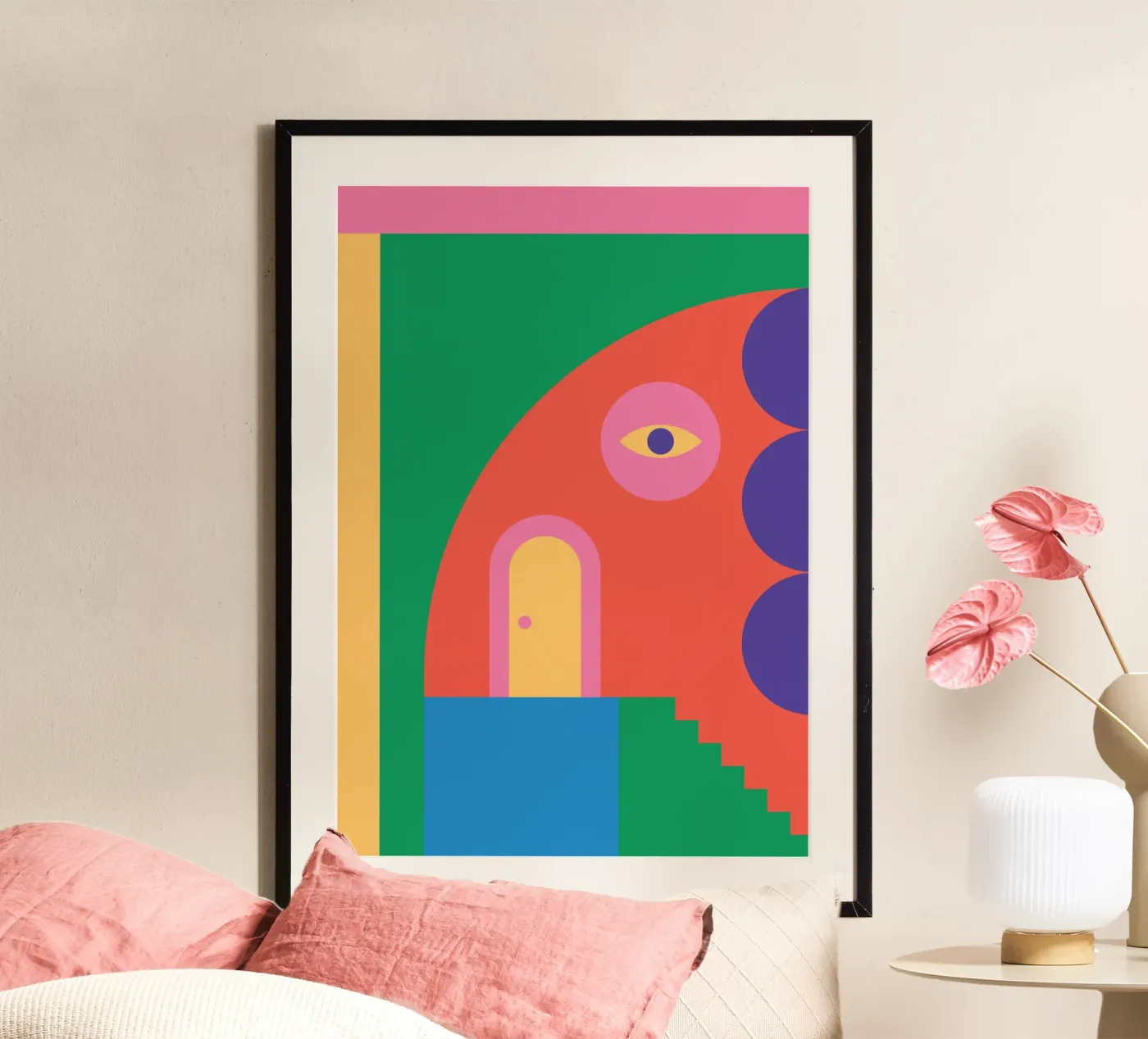 Occhio all'edificio retrò poster da galihstudio