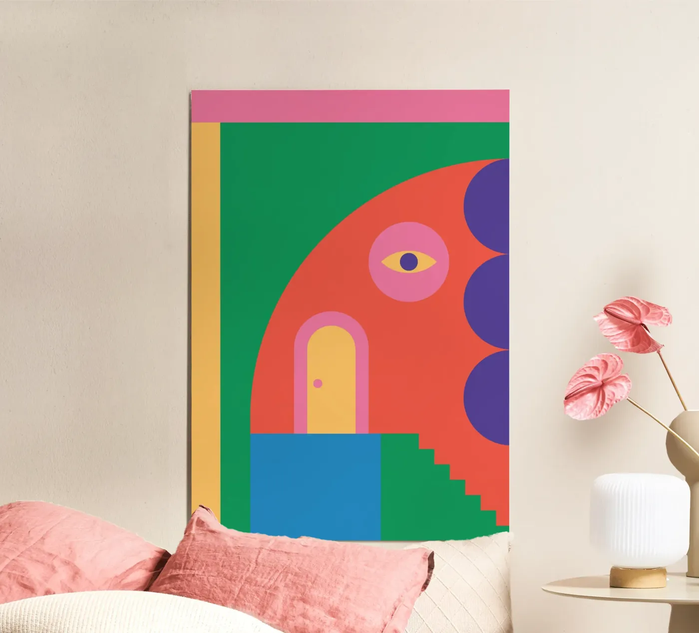 Occhio all'edificio retrò poster da galihstudio