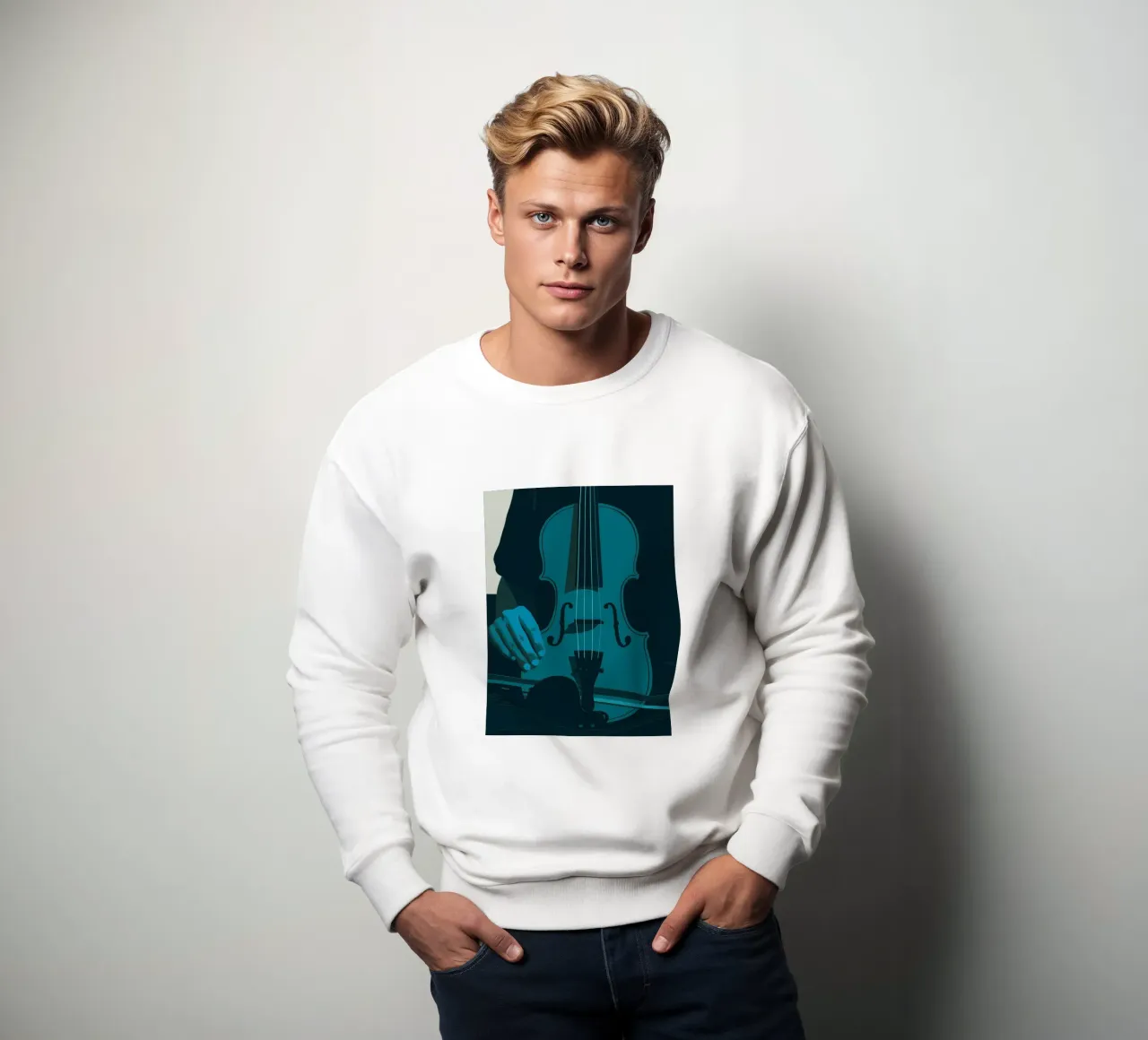 Manos tocando el violín sudadera de MUSIC EDITION