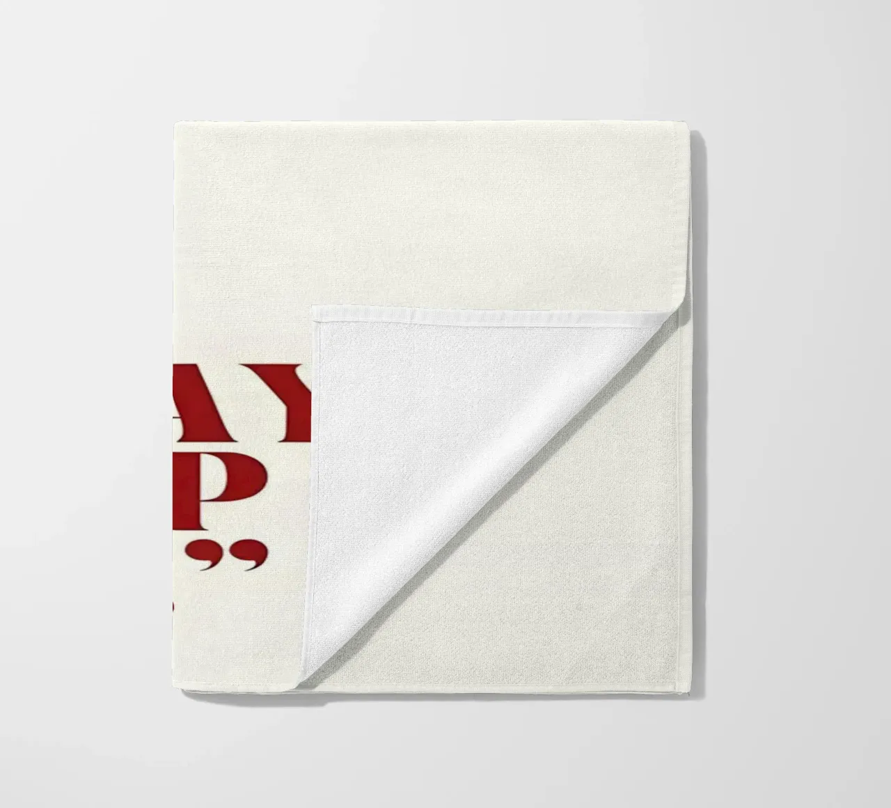 "THEY WILL JUDGE YOU ANYWAY, SO KEEP GOING." telo mare da Type & Tape