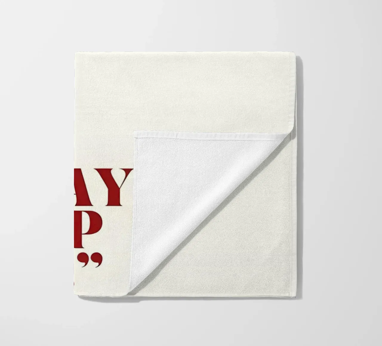 "THEY WILL JUDGE YOU ANYWAY, SO KEEP GOING." telo mare da Type & Tape