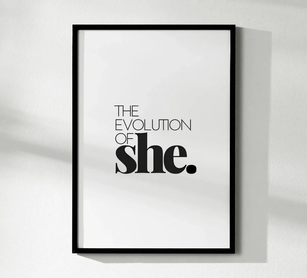 THE EVOLUTION OF poster con telaio in legno da Type & Tape