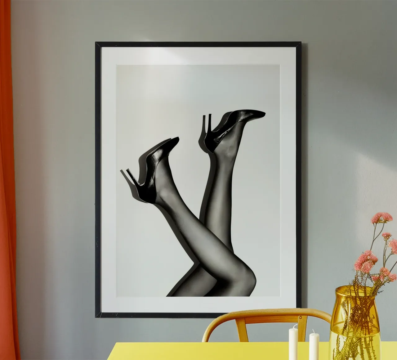 black stockings and glossy black high heels poster da Type & Tape