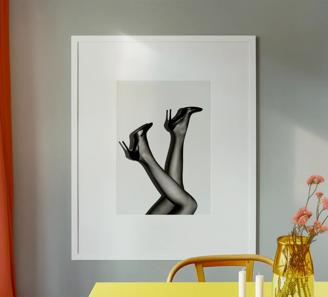 black stockings and glossy black high heels poster da Type & Tape