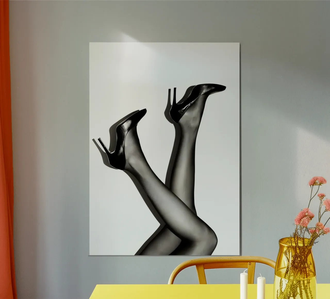 black stockings and glossy black high heels poster da Type & Tape