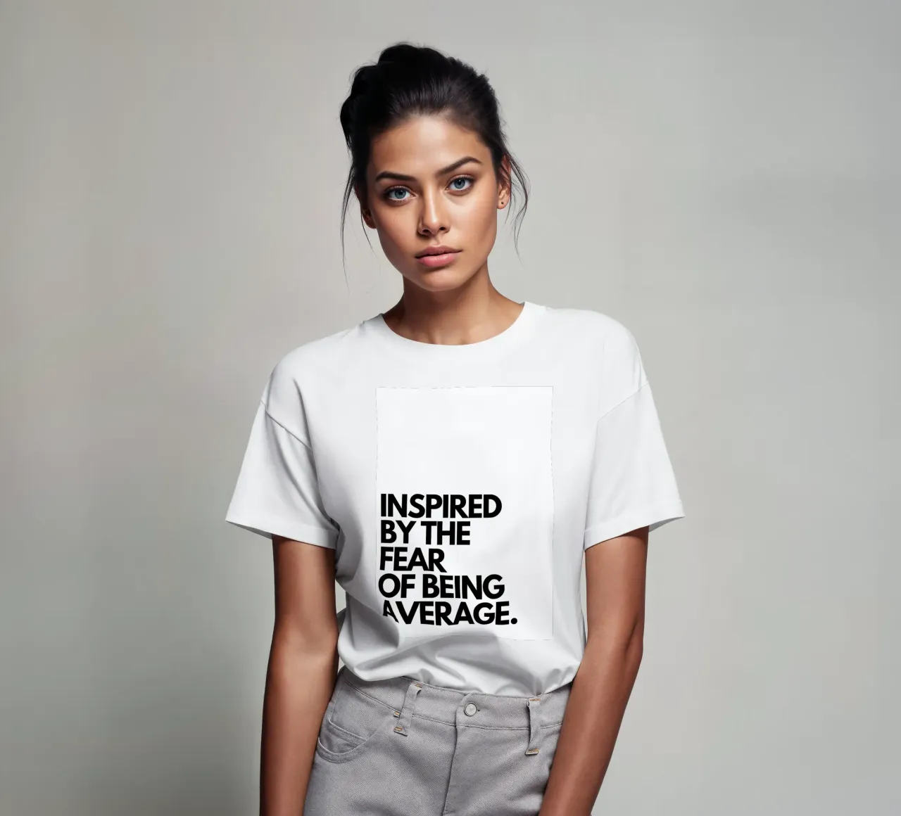 INSPIRED BY THE FEAR OF BEING AVERAGE t-shirt by Type & Tape