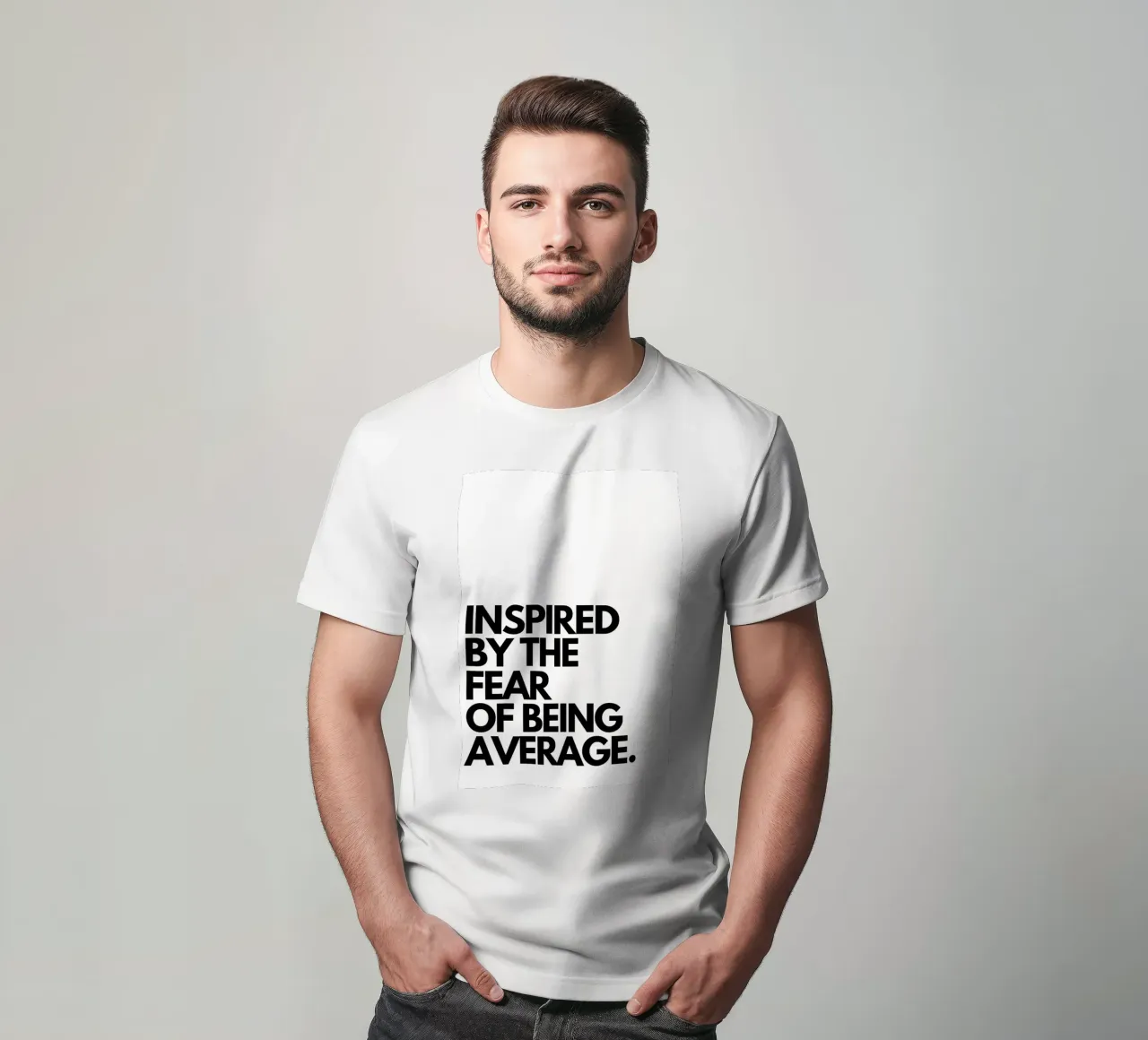INSPIRED BY THE FEAR OF BEING AVERAGE t-shirt by Type & Tape