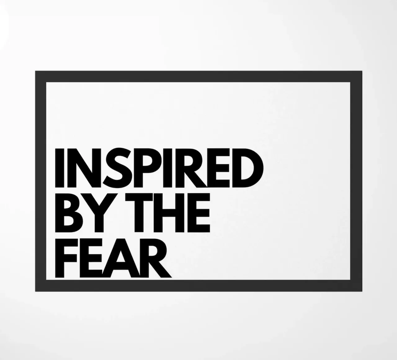 INSPIRED BY THE FEAR OF BEING AVERAGE zerbino da Type & Tape