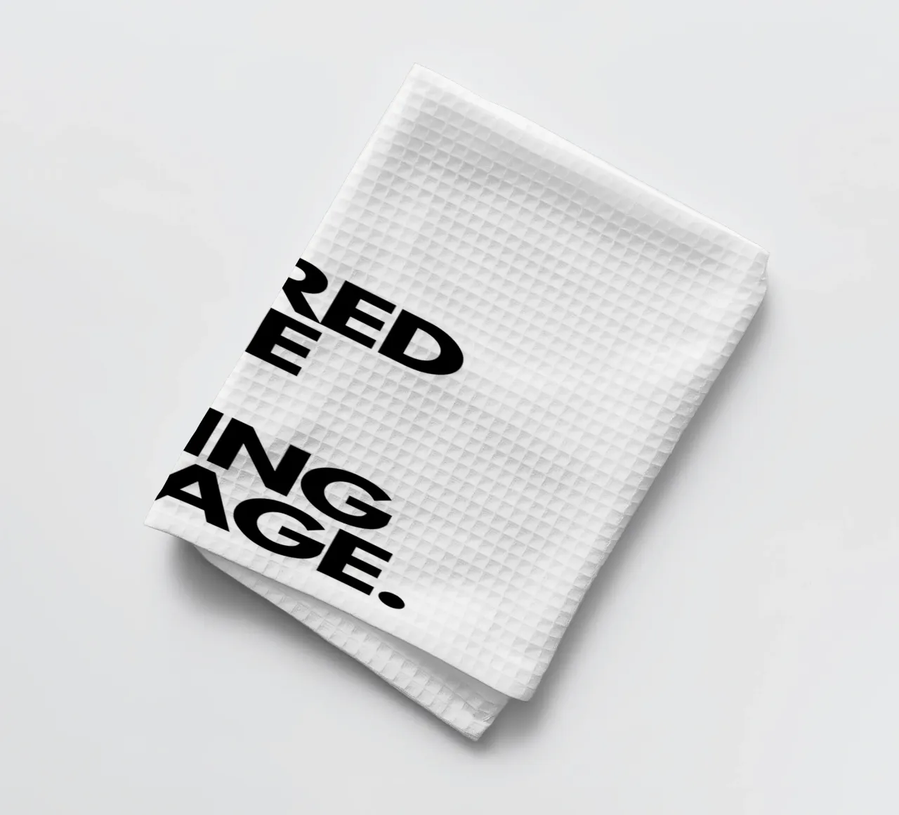 INSPIRED BY THE FEAR OF BEING AVERAGE canovaccio da cucina da Type & Tape