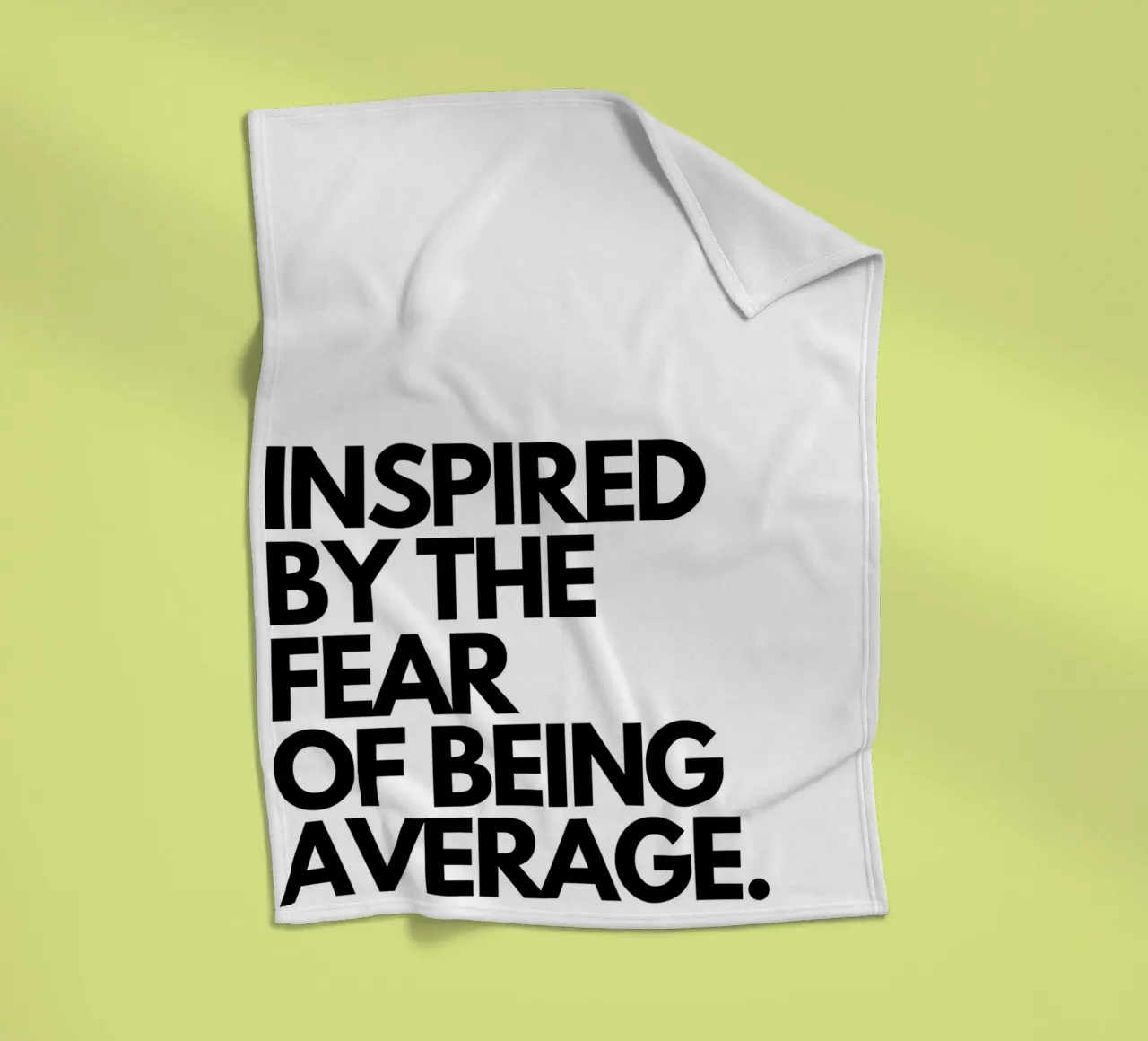 INSPIRED BY THE FEAR OF BEING AVERAGE coperta in pile da Type & Tape