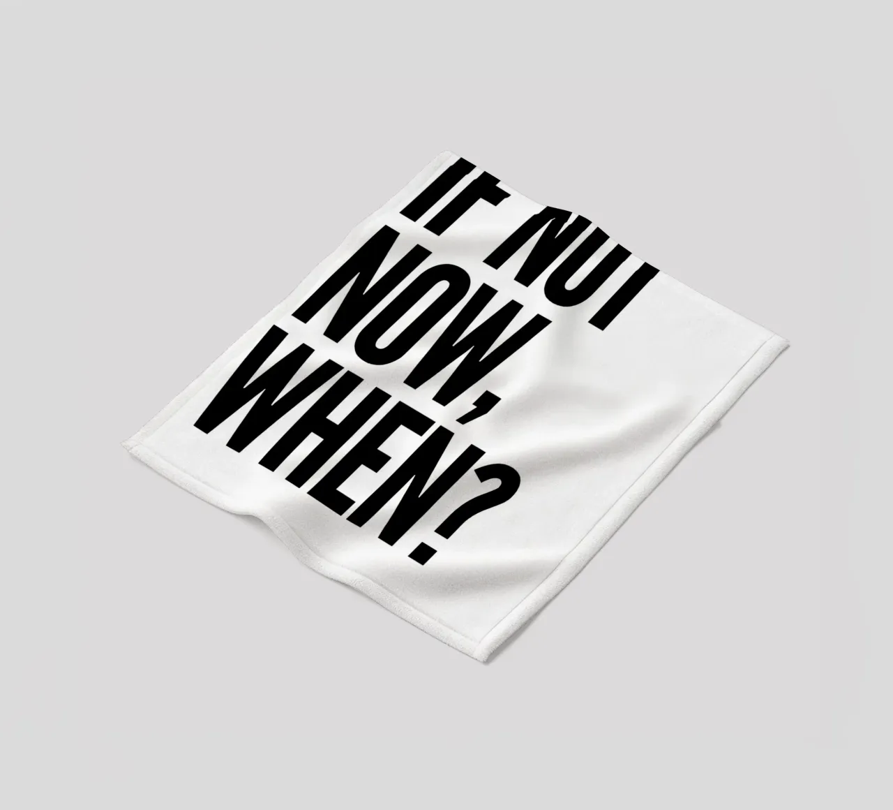 NOT NOW, WHEN? coperta in pile da Type & Tape