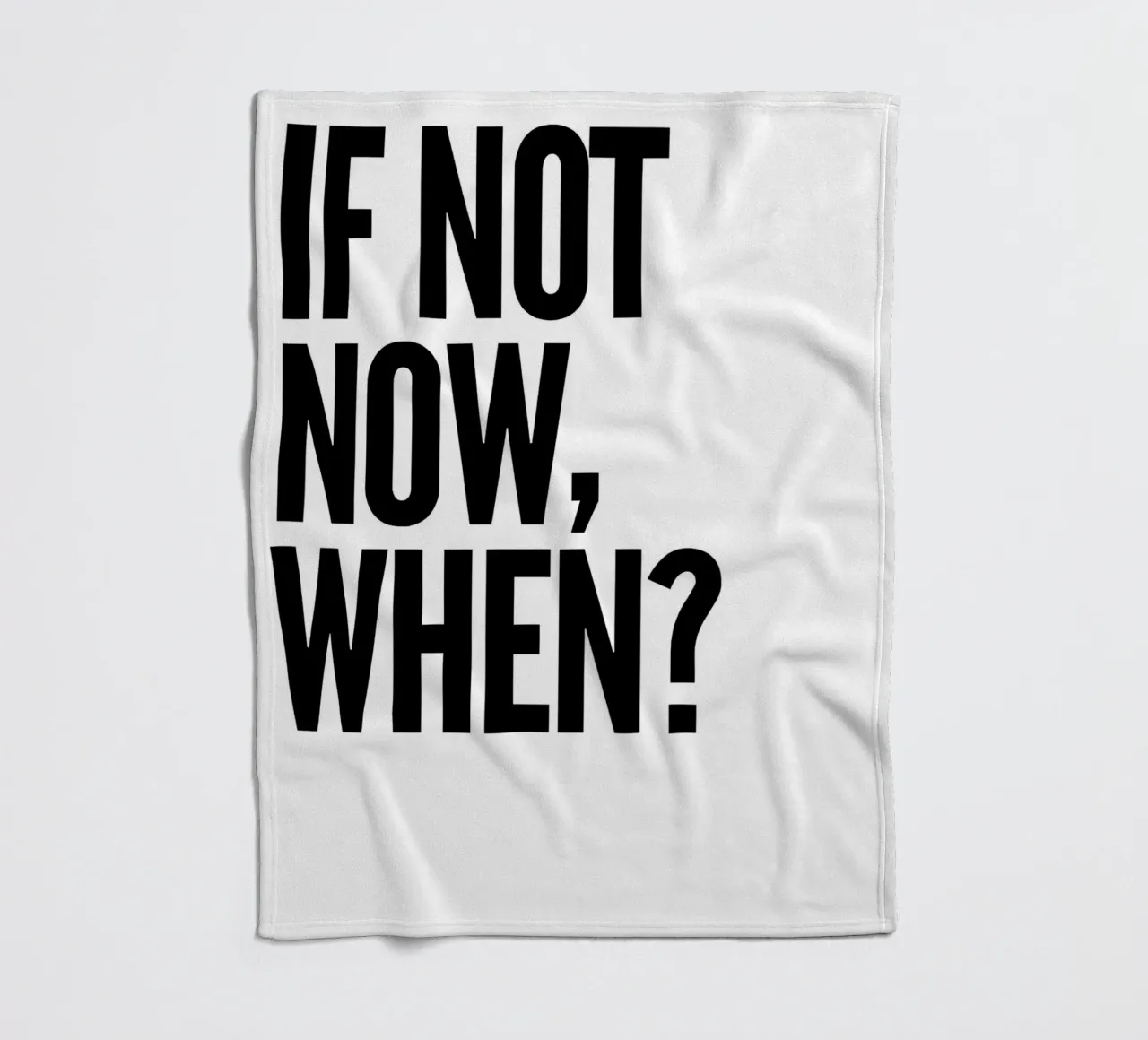 NOT NOW, WHEN? coperta in pile da Type & Tape
