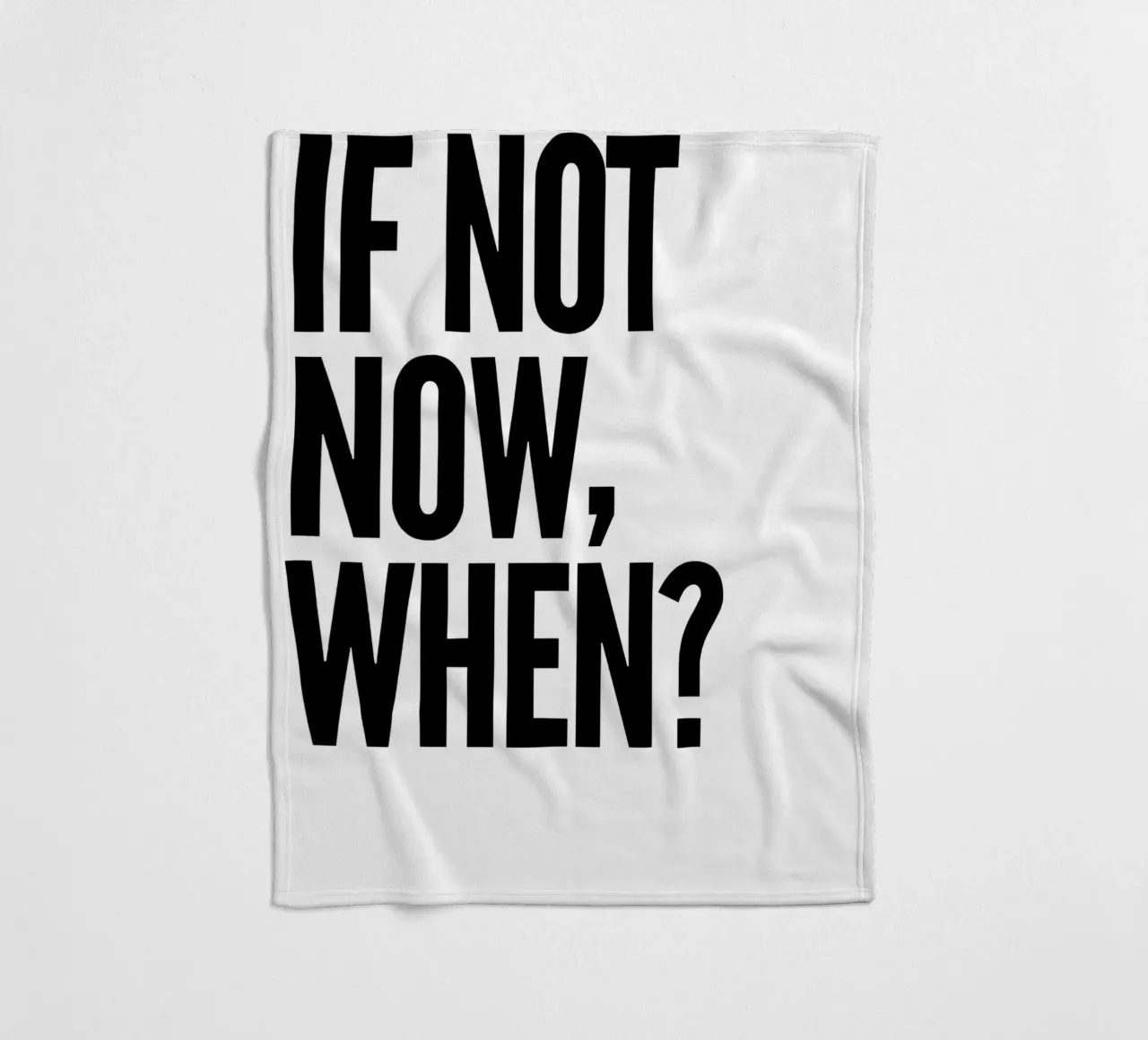 NOT NOW, WHEN? coperta in pile da Type & Tape