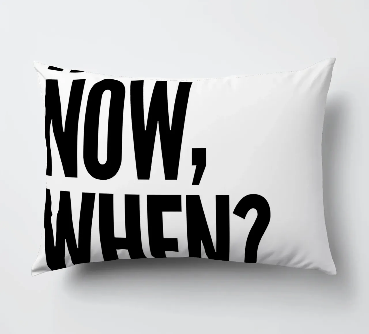 NOT NOW, WHEN? cuscino da Type & Tape