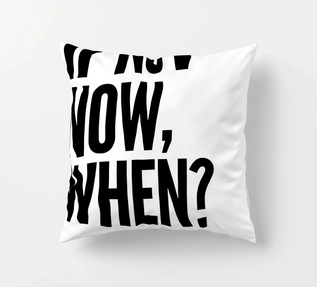NOT NOW, WHEN? cuscino da Type & Tape