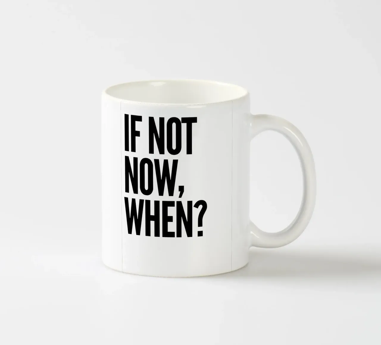 NOT NOW, WHEN? tazza in ceramica da Type & Tape