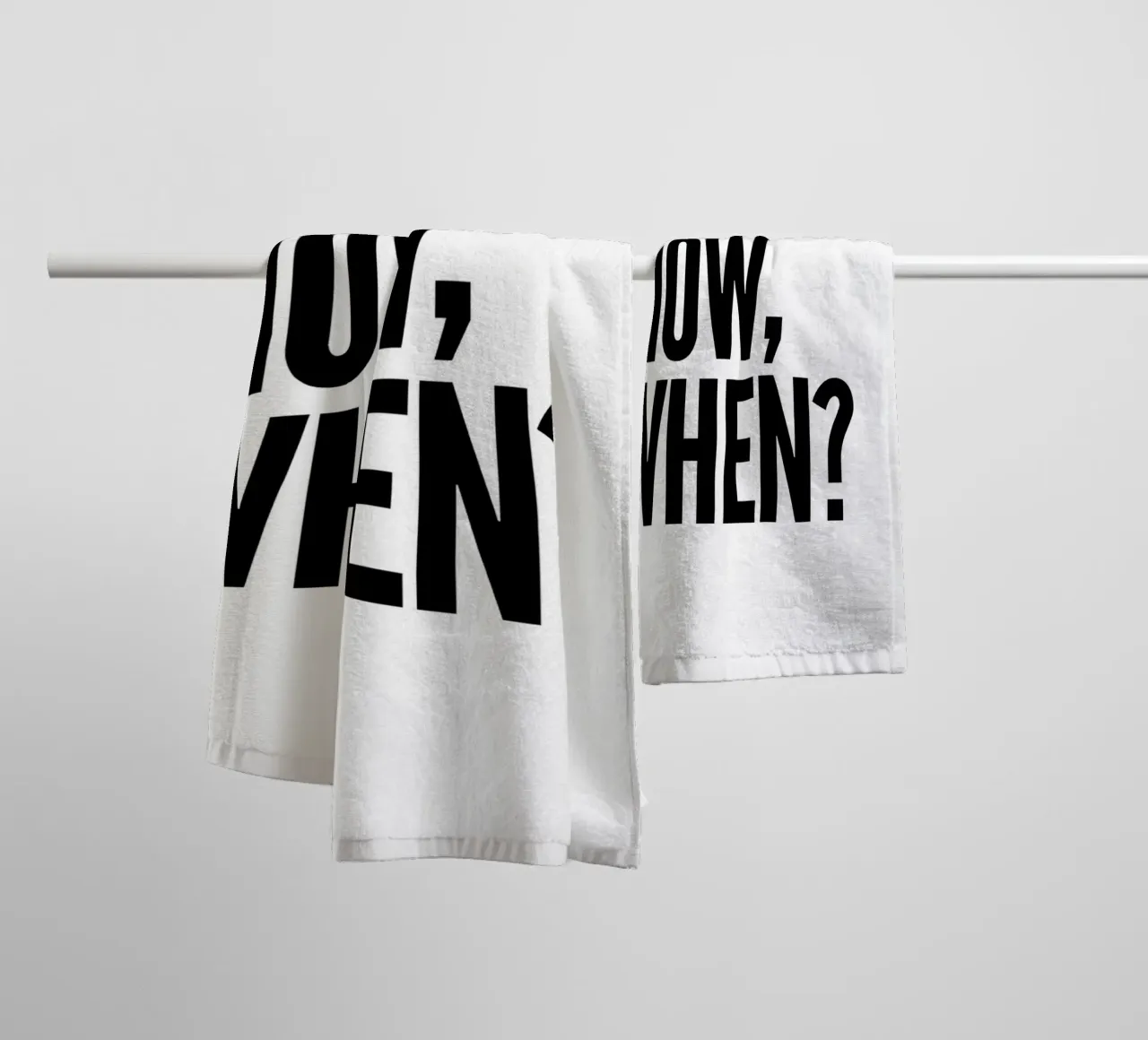 NOT NOW, WHEN? asciugamano da bagno da Type & Tape