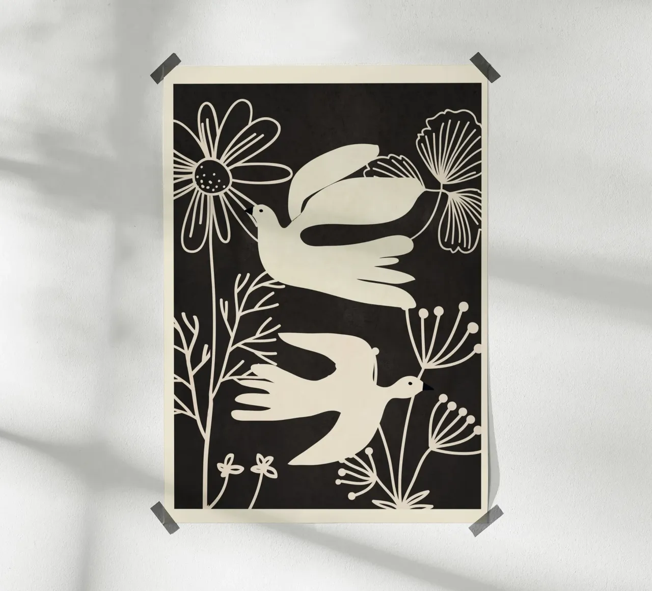 Abstract Flight poster con telaio in alluminio da Flow Line
