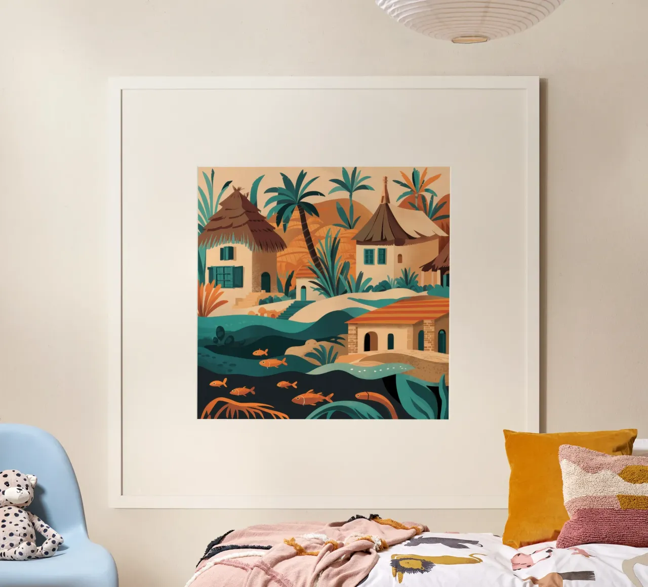 Villaggio sul mare poster da Irish Strokes